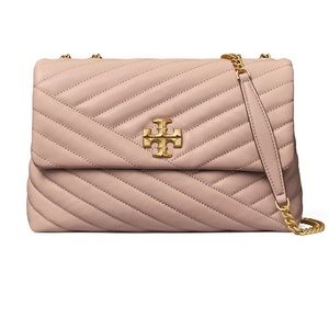 Tory Burch chevron convertible shoulder bag Devon sand